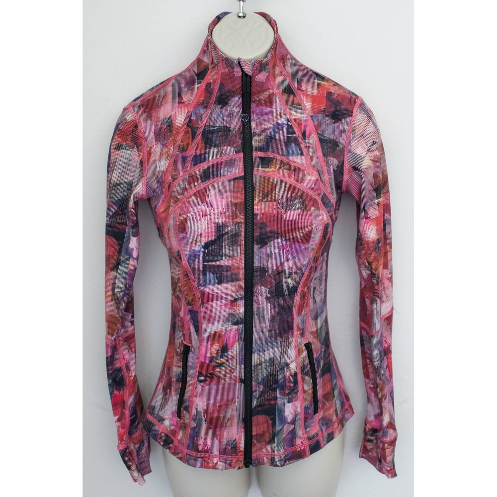 Lululemon Define Jacket Womens 4 Pink Sun Dazed Full Zip Nulux Yoga Activewear